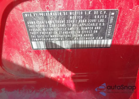 2013 Volkswagen Jetta Sportwagen 2.5L Se from USA, damaged, VIN 3VWPP7AJ5DM689141